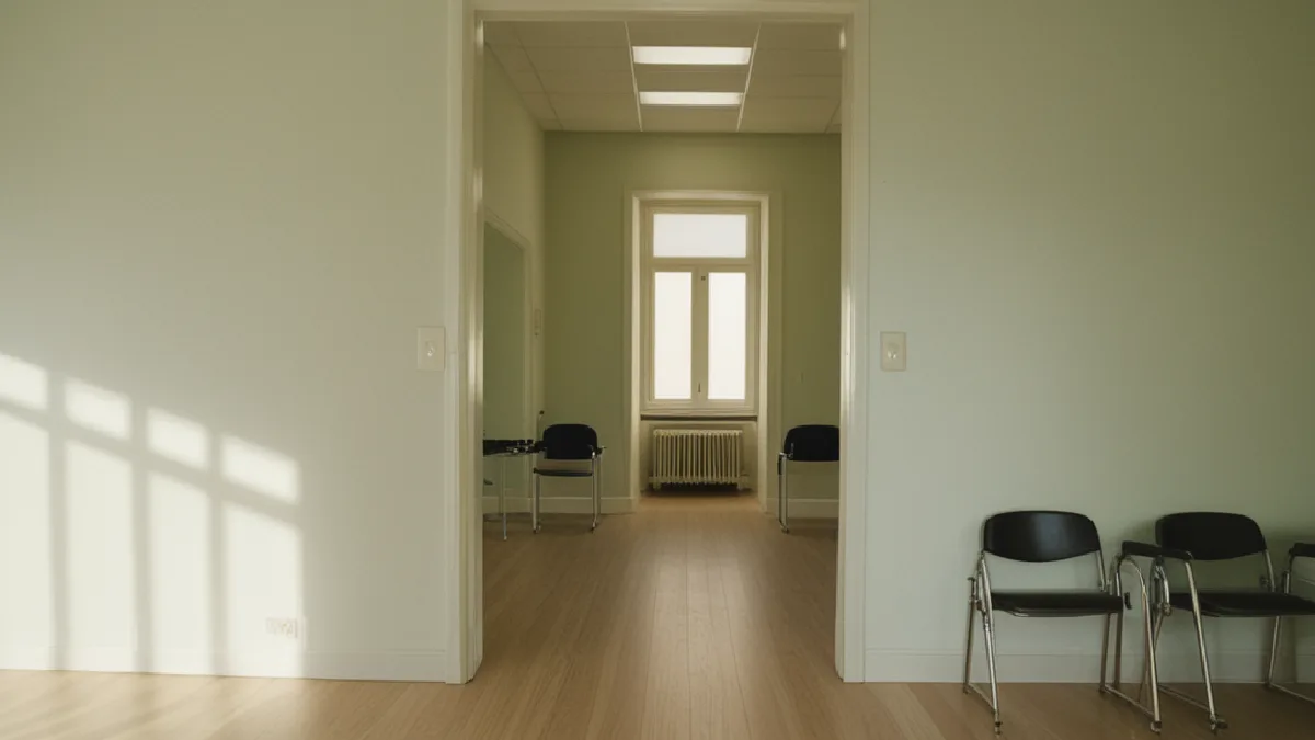 Una sala vacía de atención supervisada subraya que volver a presentar la solicitud aún no ha cambiado el acceso práctico.