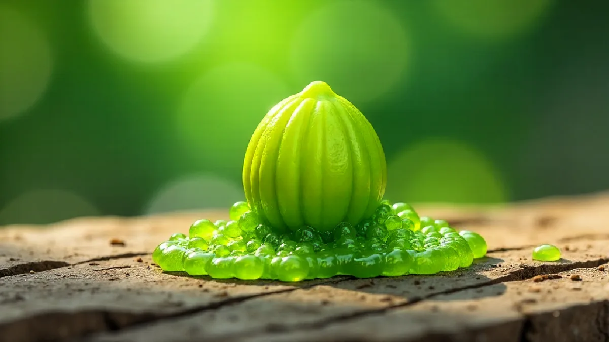 Areca nut ingredients beside an abraded tooth model convey the practice’s serious oral health risks.