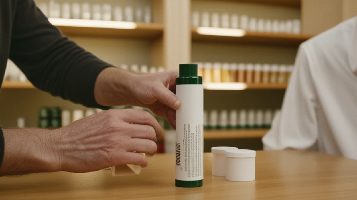 Hands examine unlabelled cannabis products in a retail setting, illustrating how recognition can encourage careful product discovery.