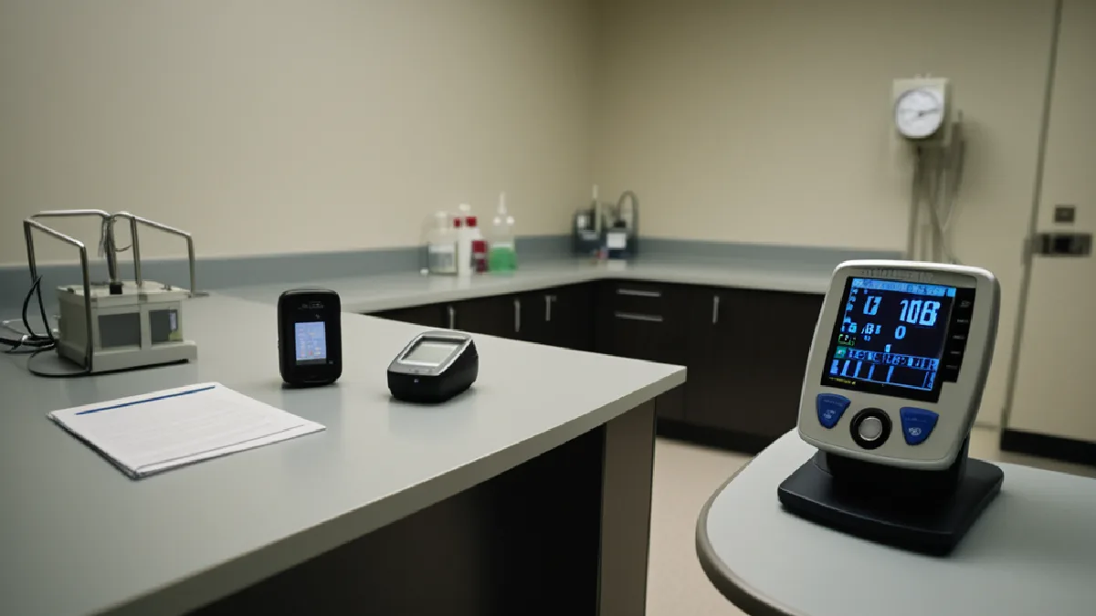 Clinical monitoring equipment sits ready in an observation room, reflecting unanswered safety and tolerability questions.