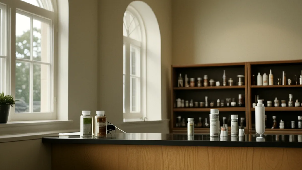 A Washington DC medical dispensary separates accessories from regulated products, evoking the region’s distinct retail framework.