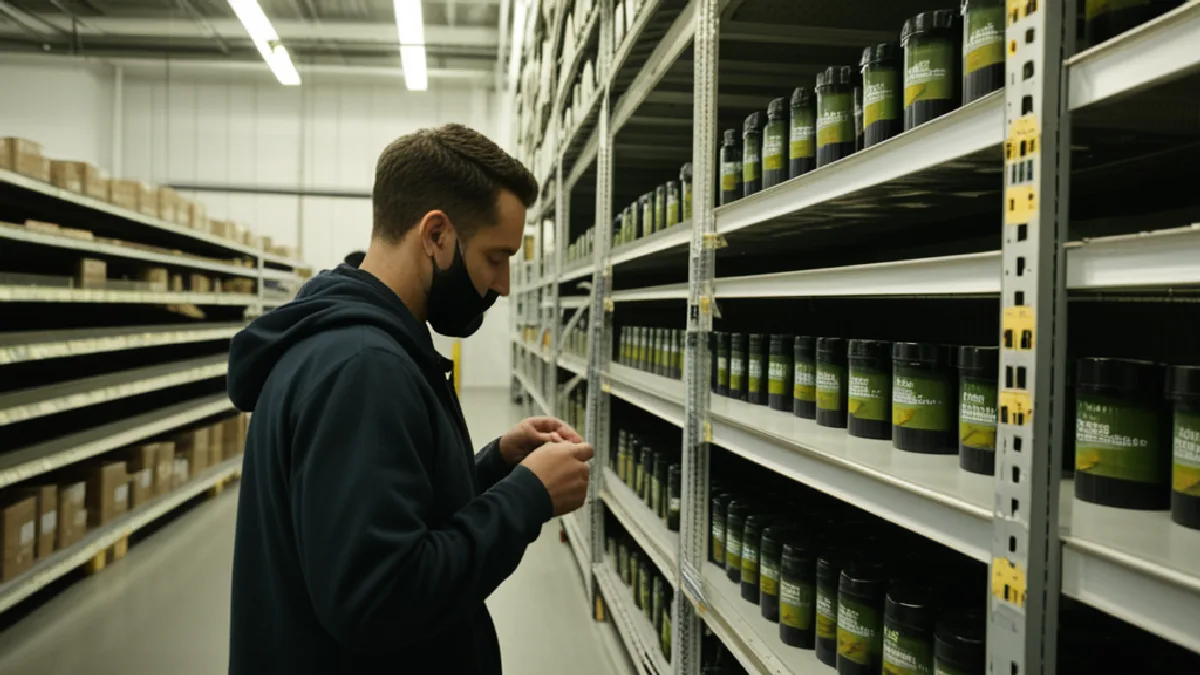 Workers prepare cannabis orders in an organized fulfillment space, illustrating operational scale behind Massachusetts sales growth.