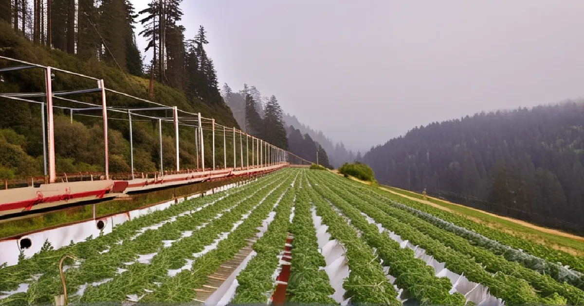 A worker organizes unbranded cannabis packages in a clean, efficient fulfillment workspace.