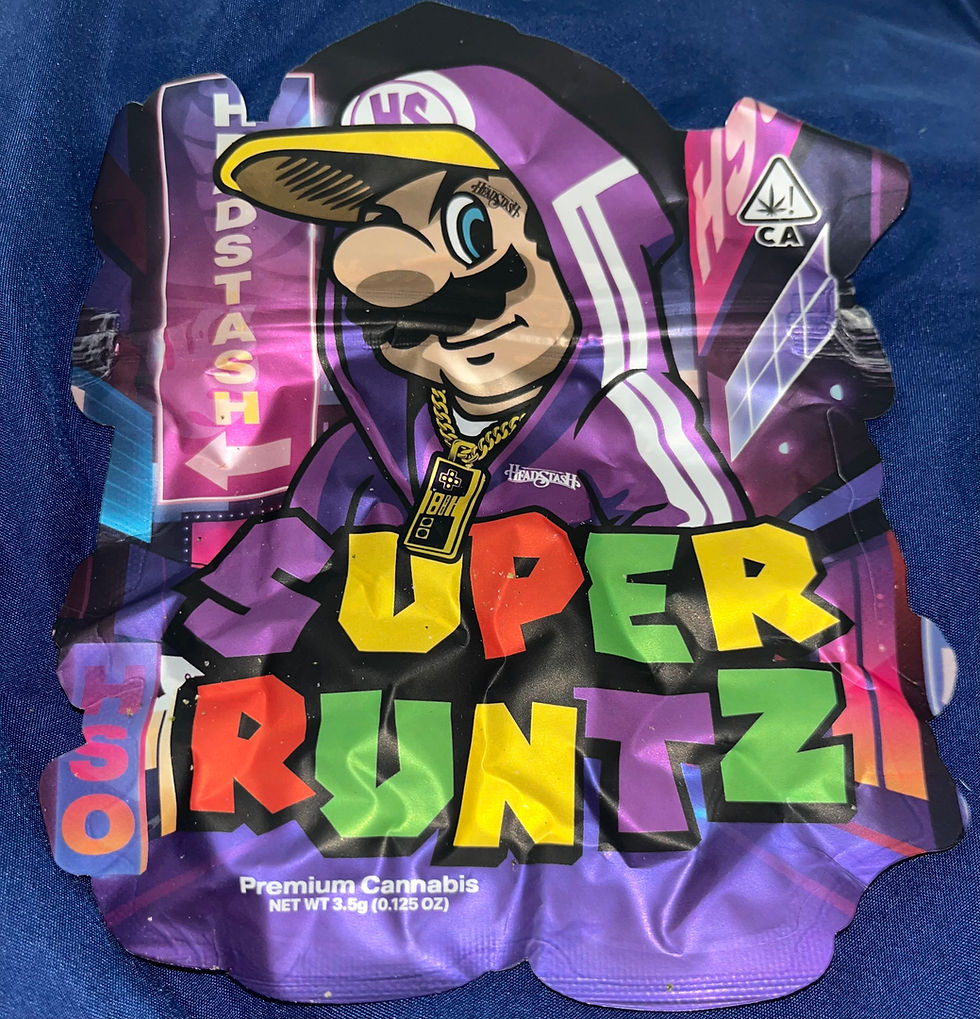 super runtz weed strain mylar bag