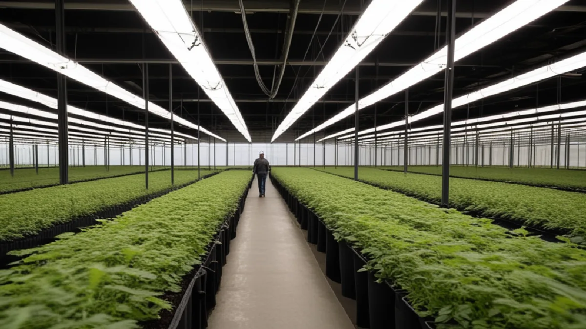 A structured cannabis cultivation facility illustrates how regulated systems differ across states and jurisdictions.