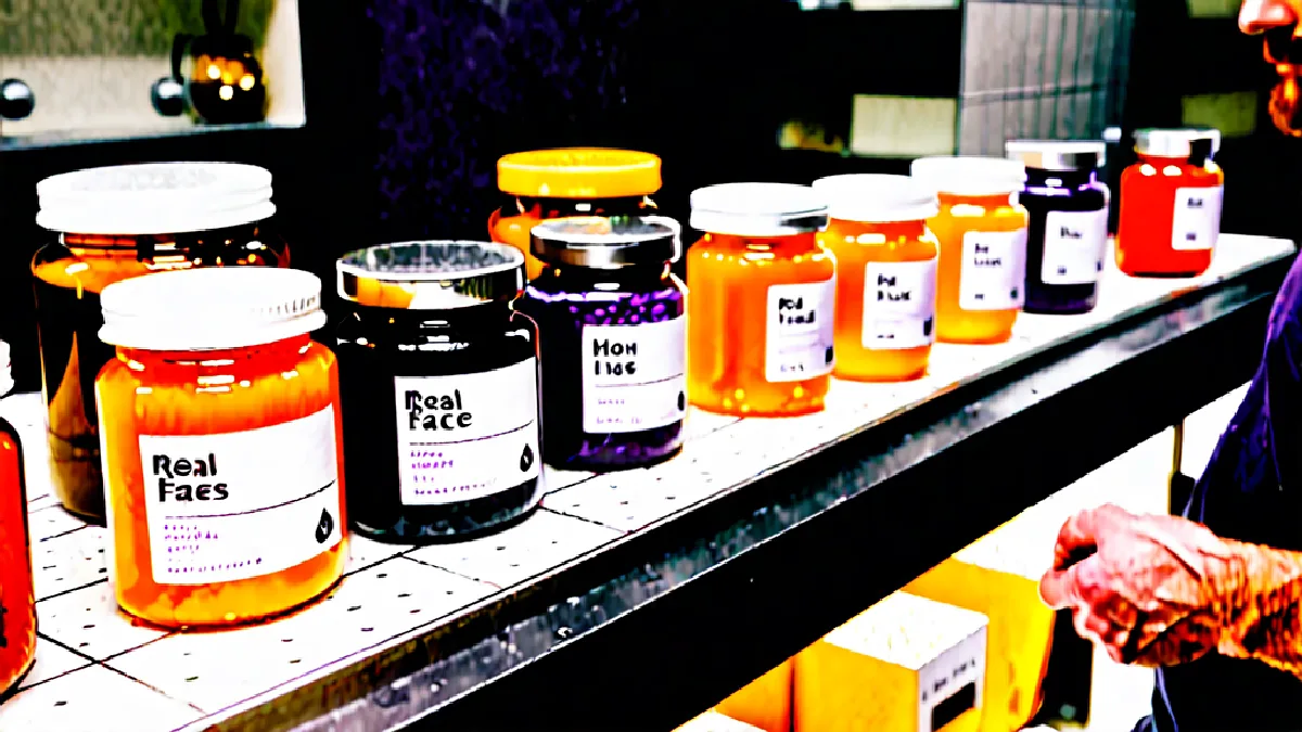 clean retail counter with plain glass jars, no signage or screens, illustrating how does violet fog compare to other famous purple cultivars