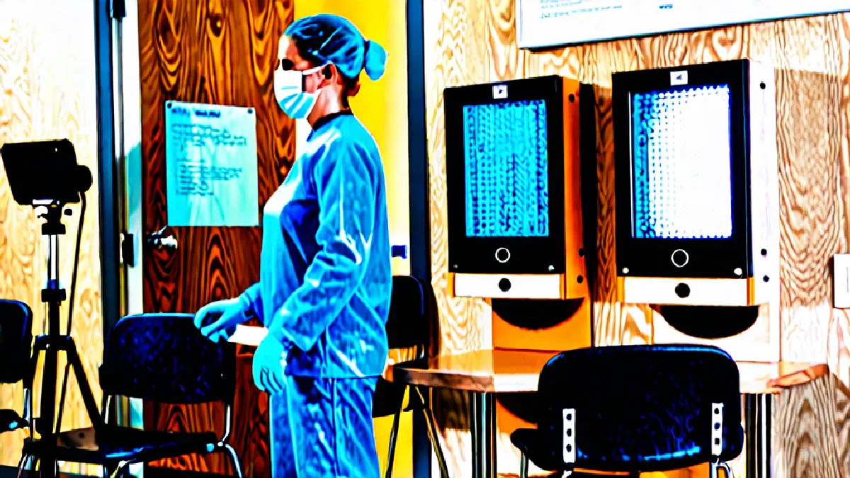 Clinical equipment and session chairs evoke the safeguards outlined for psychedelic drug trials.