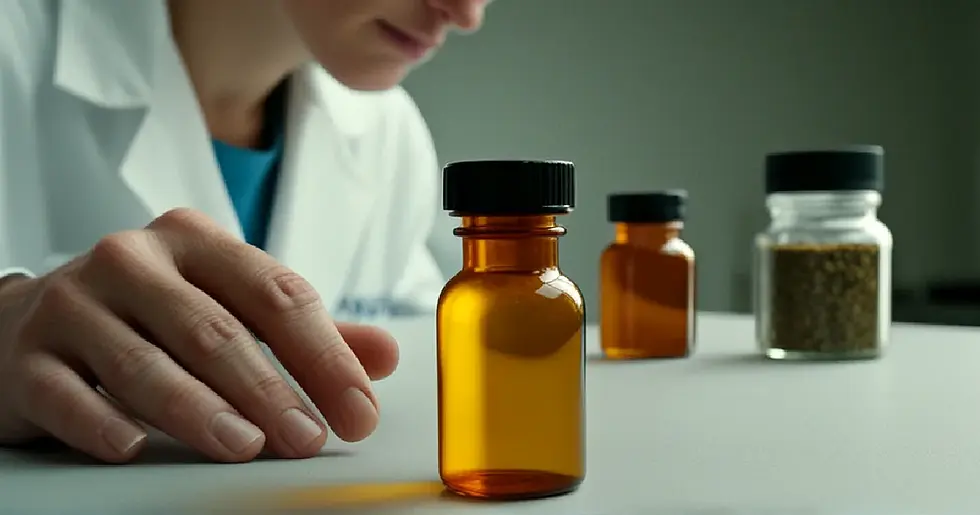 Gloved hands inspect hemp cannabinoid samples in a laboratory as operators prepare for a federal policy change.