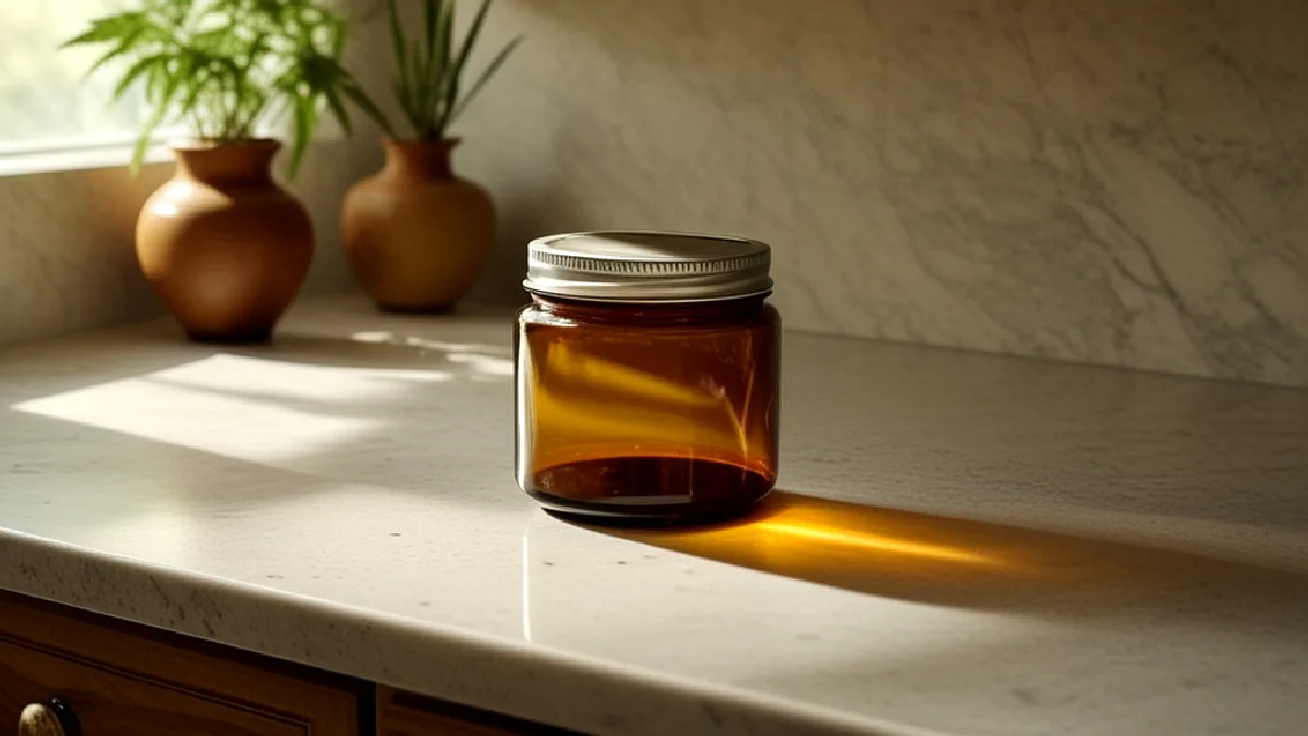Hands secure an unlabelled cannabis container in a home, illustrating safer consumer storage and dosing.