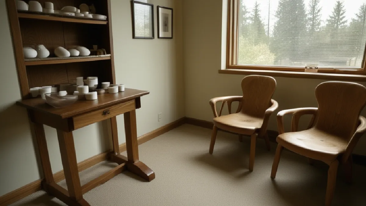 L’intérieur d’une salle de service réglementée en Oregon illustre le cadre d’accès à la psilocybine sous licence mis en place par l’État.