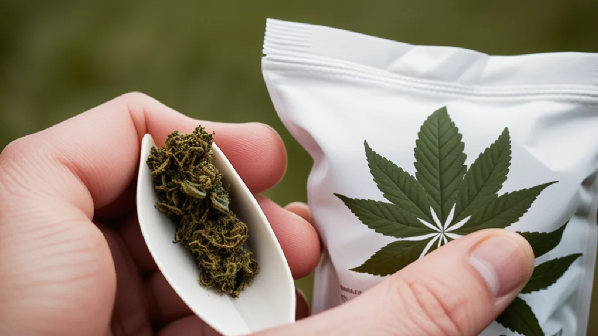 Les festivaliers se rassemblent près d’une scène en plein air, alors que le cannabis devient partie intégrante de l’expérience musicale collective.