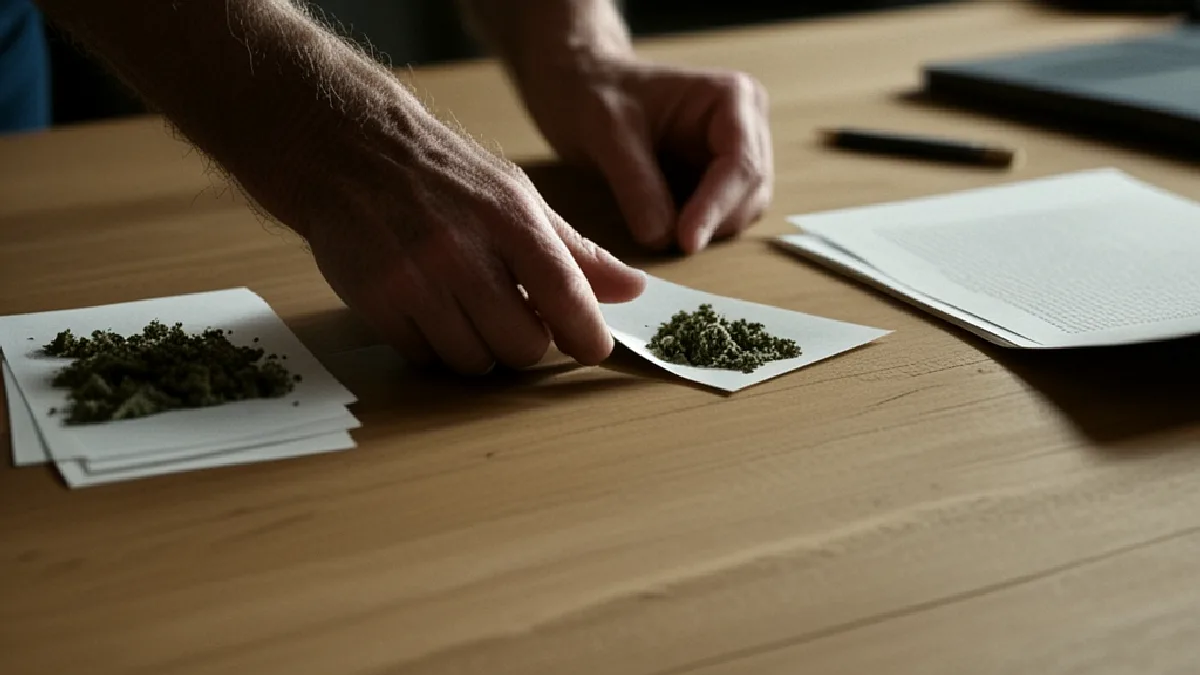 modern office interior at dusk with city skyline beyond the glass in Colorado, illustrating comparing cannabis delivery business models