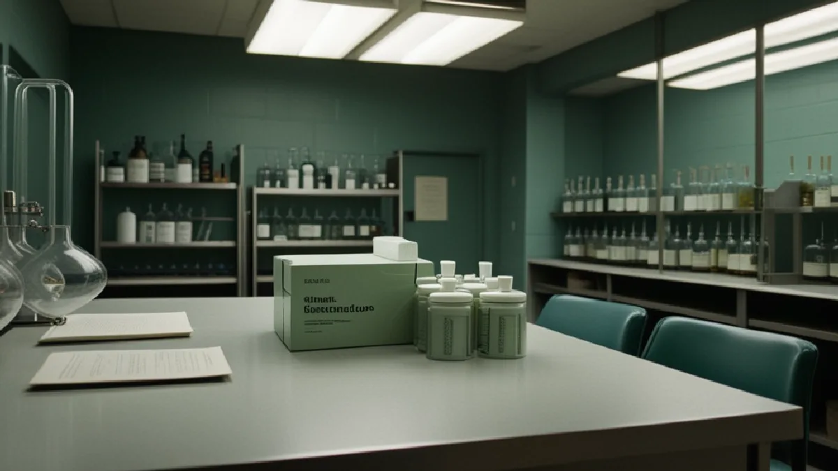 An empty mid-century research room evokes documented covert experiments and the distrust they left behind.