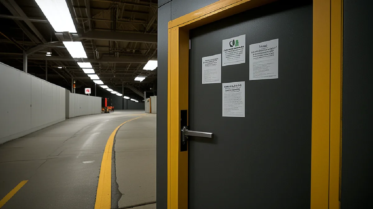 Faceless staff coordinate unmarked cannabis packages and digital routing tools inside a modern fulfillment workspace.