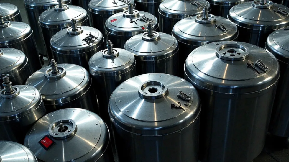 plain stainless-steel tanks in a clean room, no gauges, panels or labels, illustrating business opportunities for dmv entrepreneurs