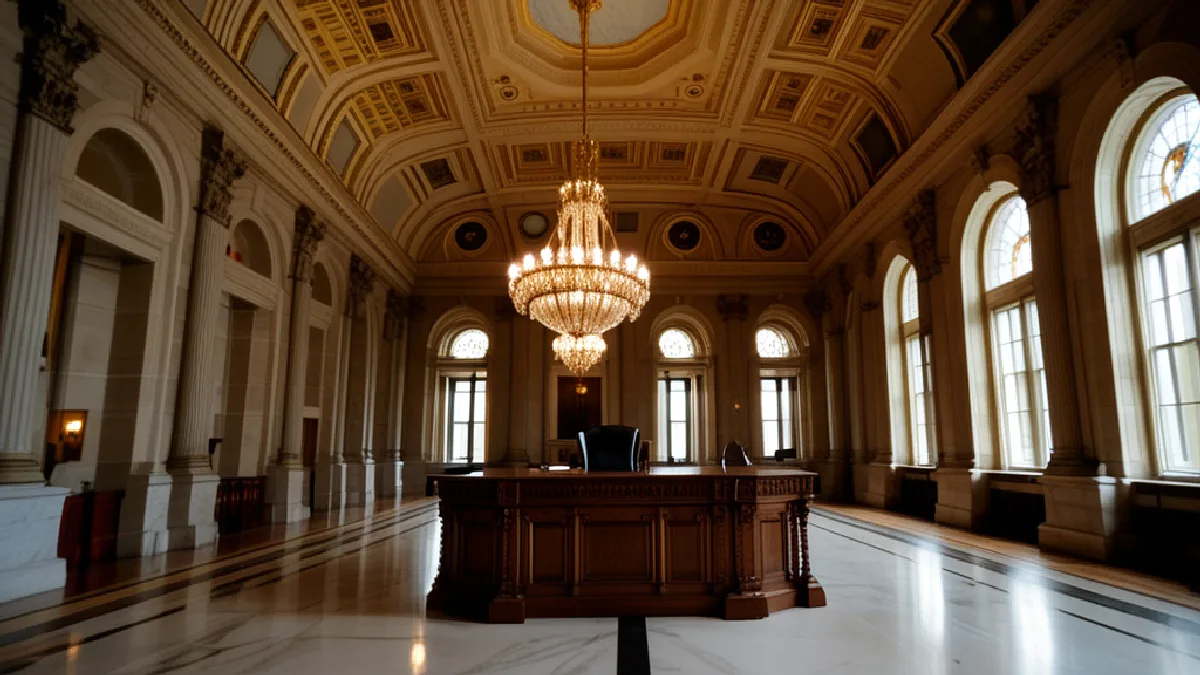 Faceless figures move through Pennsylvania’s Capitol, evoking the political negotiations behind a possible legalization bill.