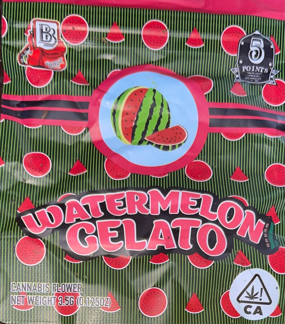 watermelon gelato weed strain cannabis information mylar bag