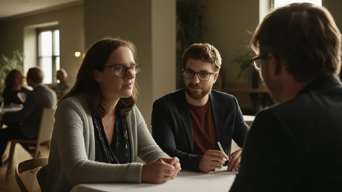 Mid-distance attendees network inside a Spokane industry meetup, showing the relationships that help delivery operators coordinate supply and service.