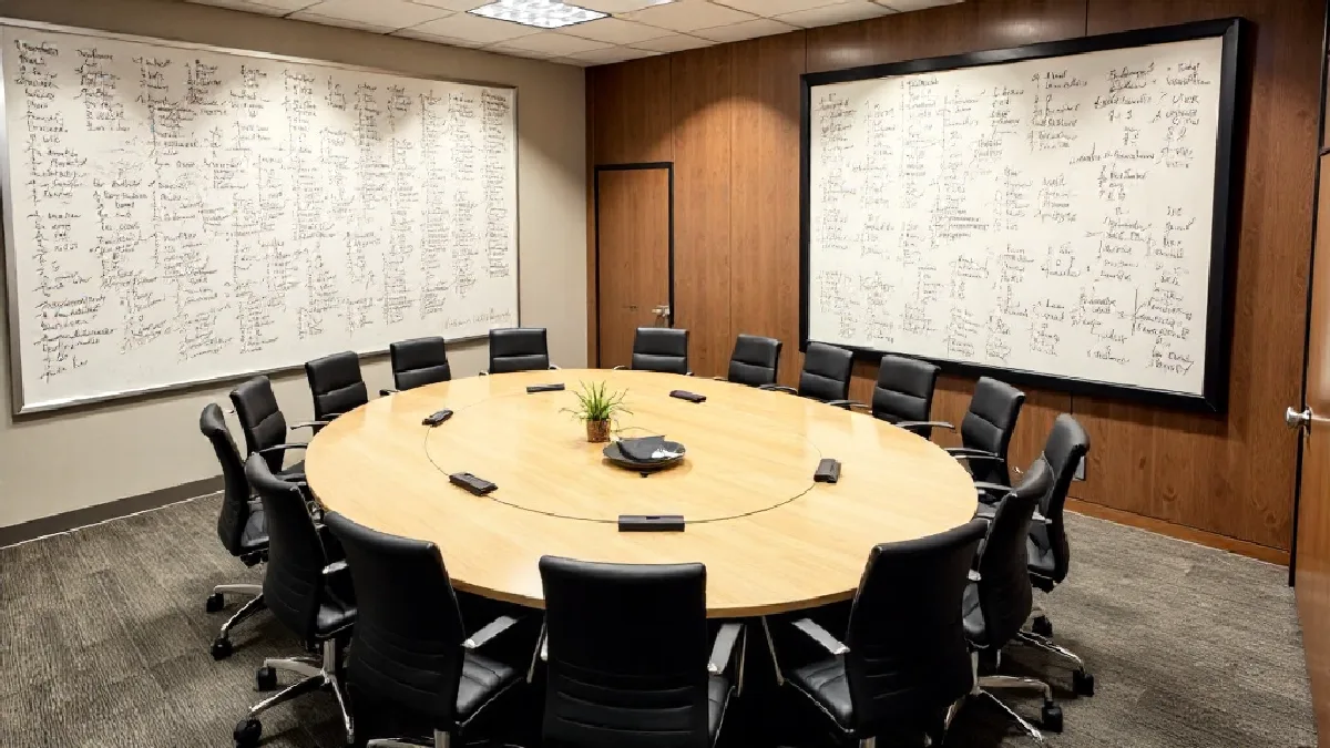 Bare conference room in Washington, DC suggests the private federal meeting on psychedelic data and public-health monitoring.