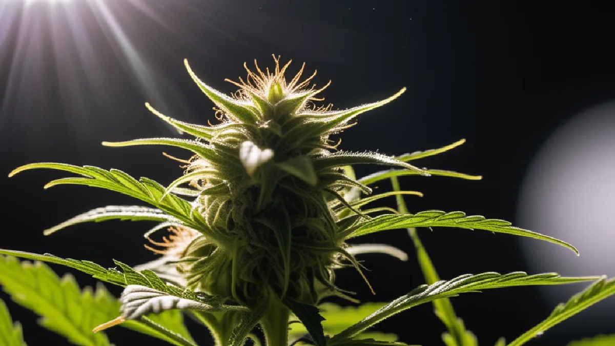 An early-stage cannabis flower visually suggests how CBG appears before other cannabinoids develop.