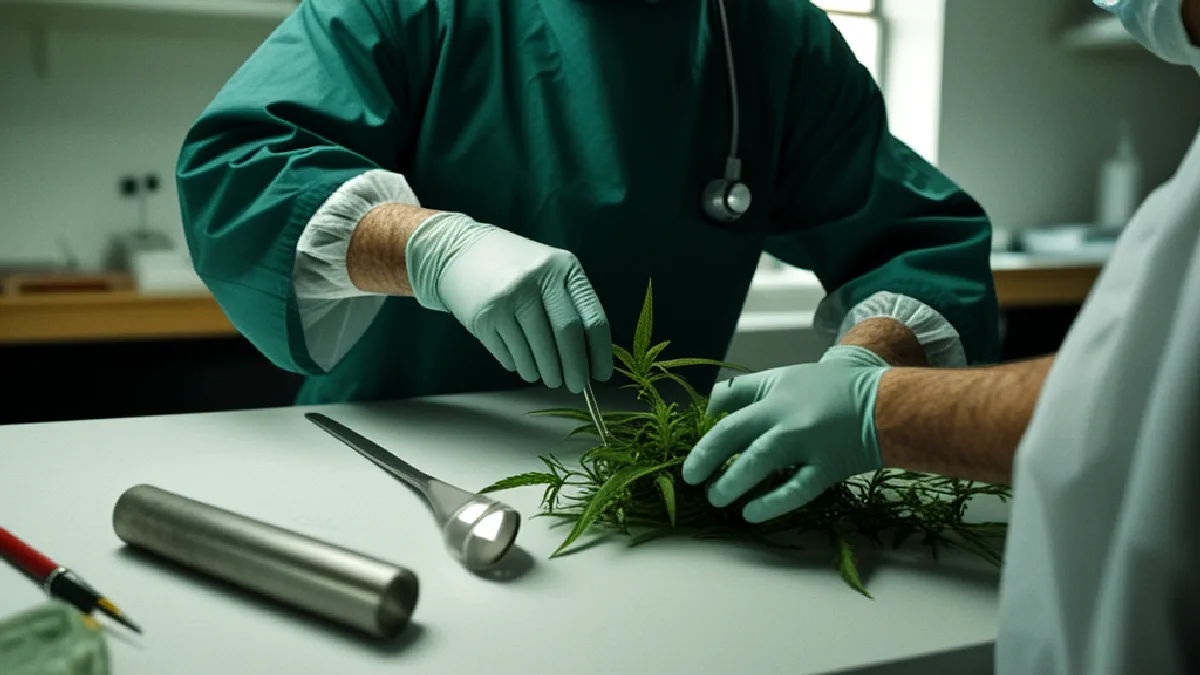 clean research laboratory bench with instruments, no paperwork, illustrating why did the dea judge pause the cannabis rescheduling review