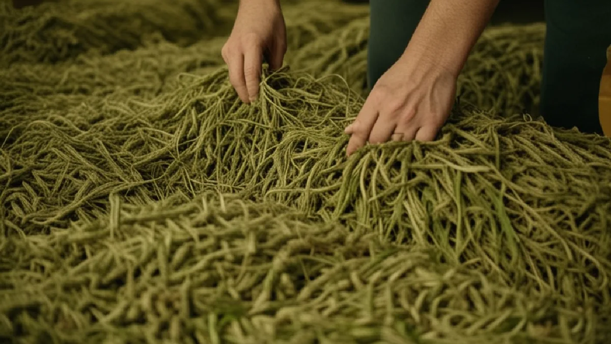 harvested hemp stalks stacked in a clean barn in New York, illustrating bud lords take: protecting consumers and licensed markets