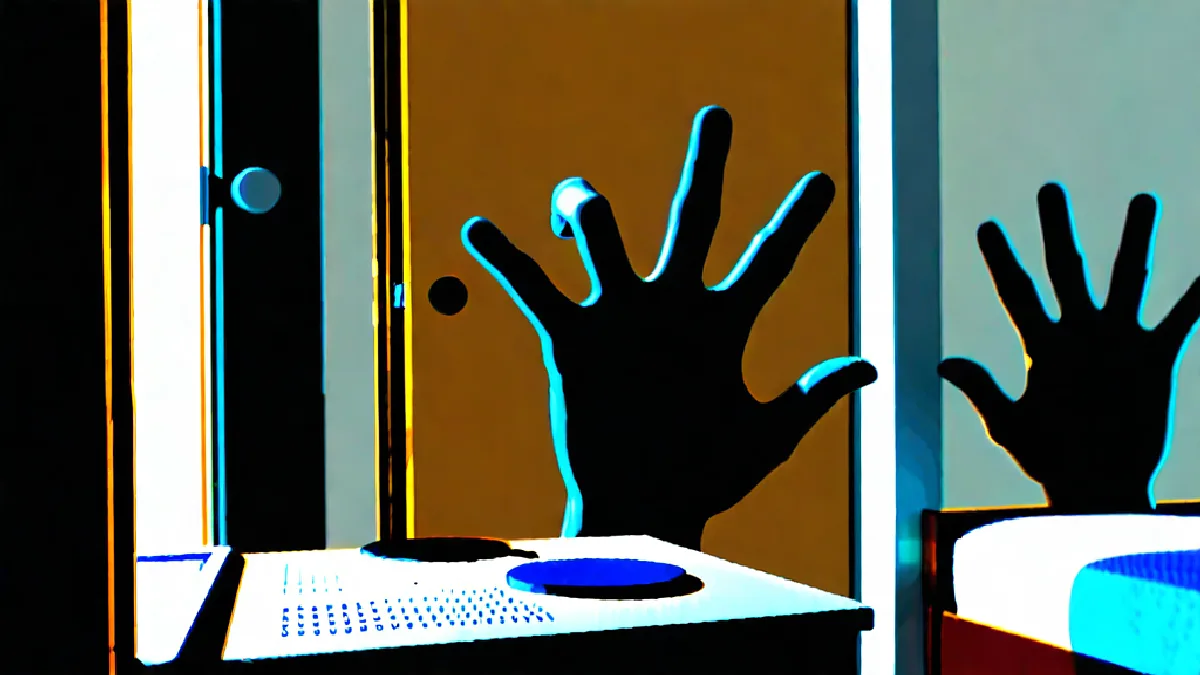 A sleepless figure sits on an unmade bed, evoking insomnia during cannabis withdrawal.