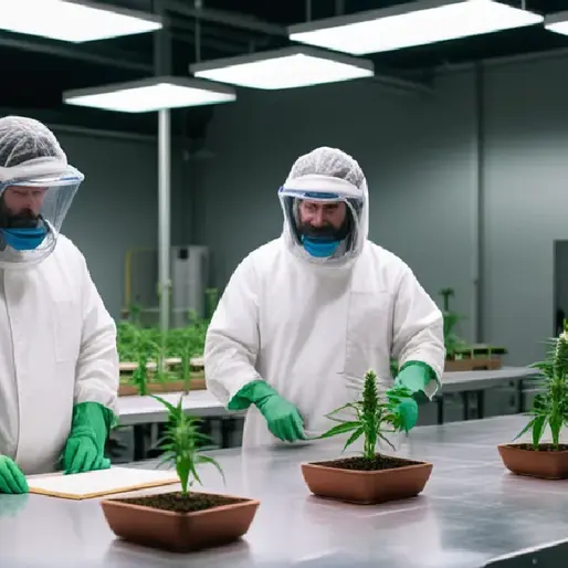 Cannabis facility workers confer around a planning table, illustrating uncertainty over labor agreements tied to state cannabis rules