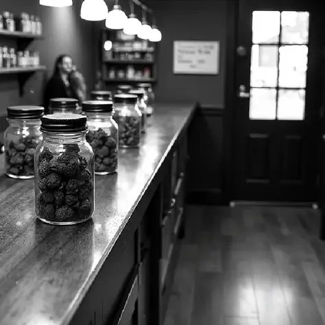 Three silhouetted advocates gather in a civic interior, representing decades of evidence, testimony and medical cannabis reform.