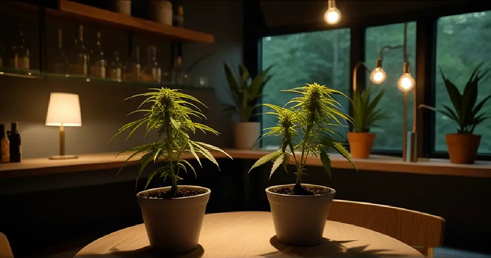 A refined lounge interior suggests Massachusetts preparing for regulated social cannabis consumption.