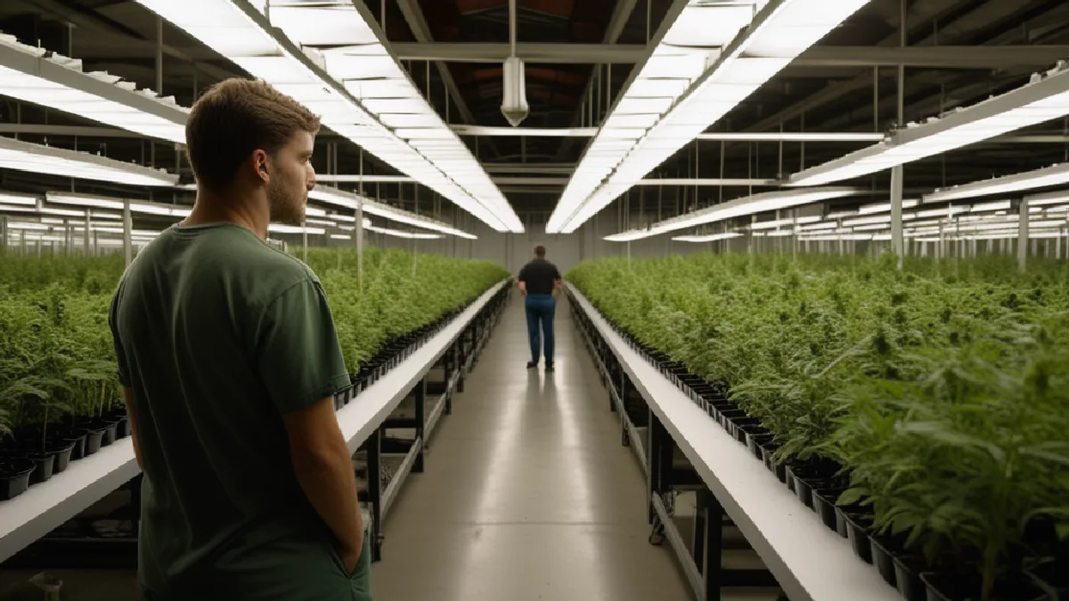 Indoor cannabis plants illustrate the licensed cultivation capacity supporting Kentucky’s expanding program.
