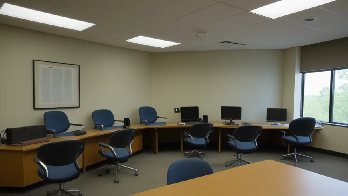 An empty Alabama health department meeting room represents the agency’s changed rescheduling position.