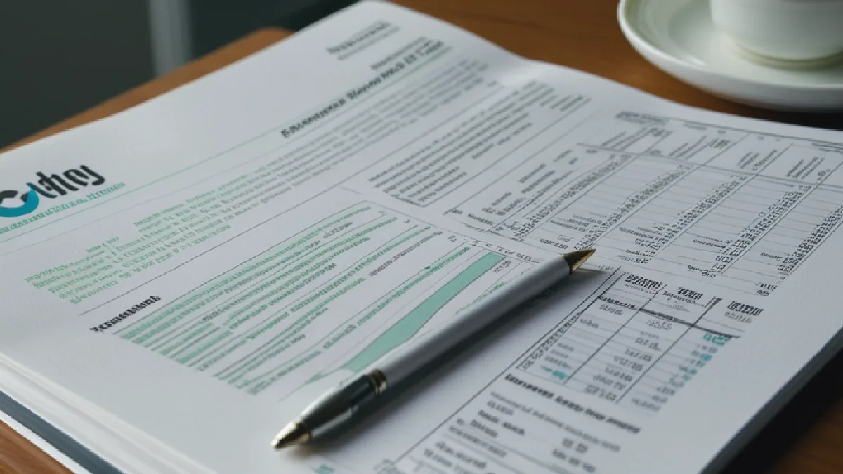 financial report and rising chart on a desk, illustrating timeline and next steps for delivery compliance