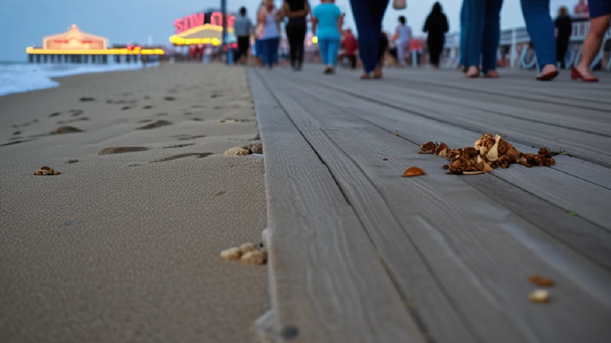 Atlantic City’s boardwalk glows at dusk, showing the shared seaside setting that keeps convention conversations going after sessions.