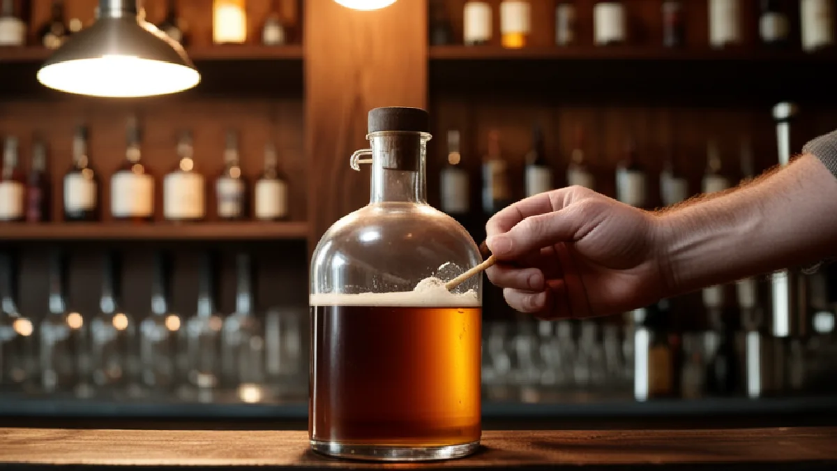 A bartender prepares unbranded hemp beverages in a North Carolina bar where the category has gained shelf and menu space.