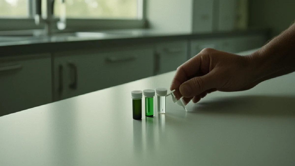 clear sample vials on a clean laboratory bench, no labels or screens in Maryland, illustrating risks and harm-reduction basics
