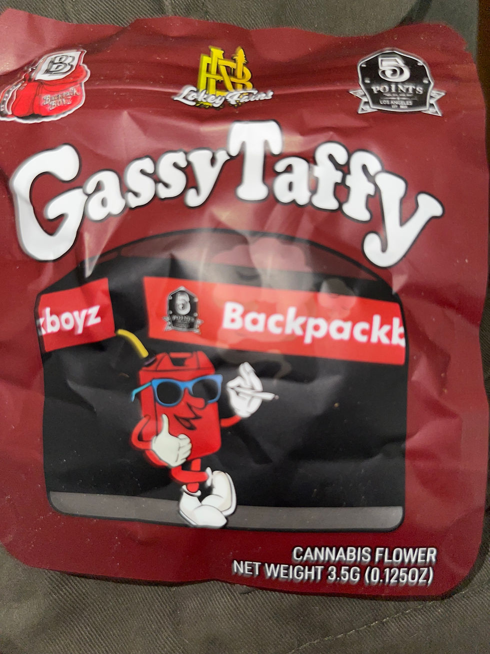 Thumbnail: gassy taffy weed strain mylar bag and weed delivery in virginia