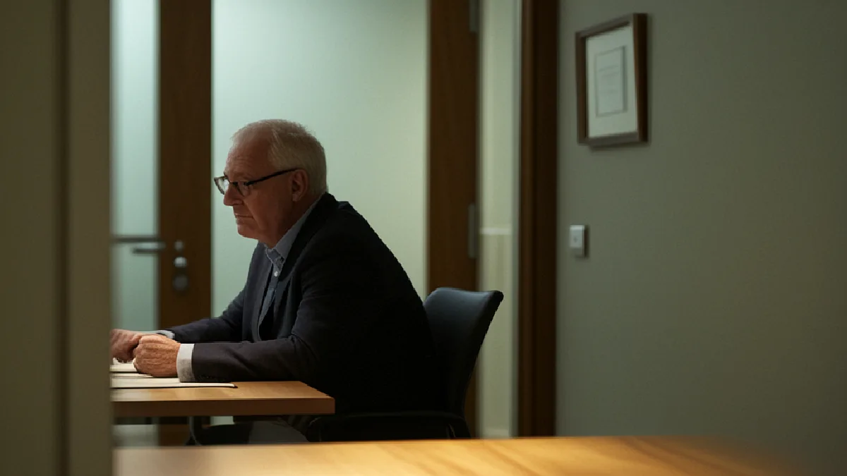 La porte ouverte d’un bureau de réglementation symbolise un examen précoce de la propriété et un dialogue direct sur la conformité.