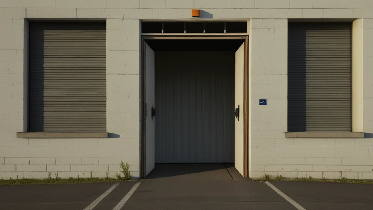 A locked facility entrance conveys tighter access and heightened caution after scrutiny of a major cannabis lender.