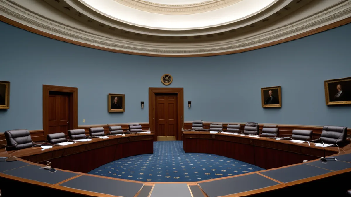 An empty congressional hearing room represents the PATH Caucus proposal for coordinated therapeutic standards.