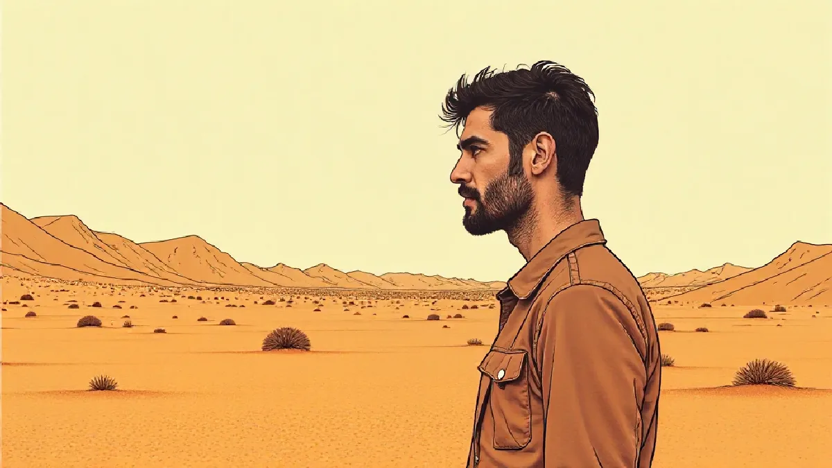 A distant figure surveys Sonora’s landscape, reflecting wider attention around 5-MeO-DMT.