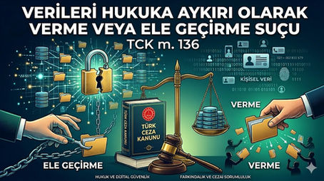 TCK 136. madde kapsamında kişisel verilerin hukuka aykırı şekilde verilmesi, yayılması veya ele geçirilmesi, bir başkasını fotoğrafının paylaşılması, başkasının telefon numarasının yayılması, suçunun unsurları, cezası, nitelikli halleri ve sık sorulan sorular hakkında kapsamlı bilgi.