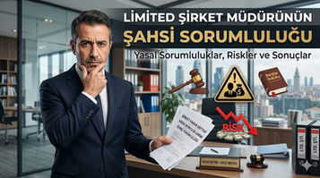 Limited şirket müdürünün hukuki, ticari ve vergisel sorumluluğu nedir? TTK m. 553 ve 6183 sayılı Kanun kapsamında müdürün kişisel mal varlığının riske girdiği haller, uygulamadaki sorunlar ve dikkat edilmesi gereken kritik noktalar.