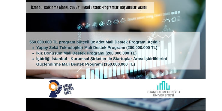 İSTANBUL KALKINMA AJANSI 2025 YILI MALİ DESTEK PROGRAMLARI İLAN EDİLDİ