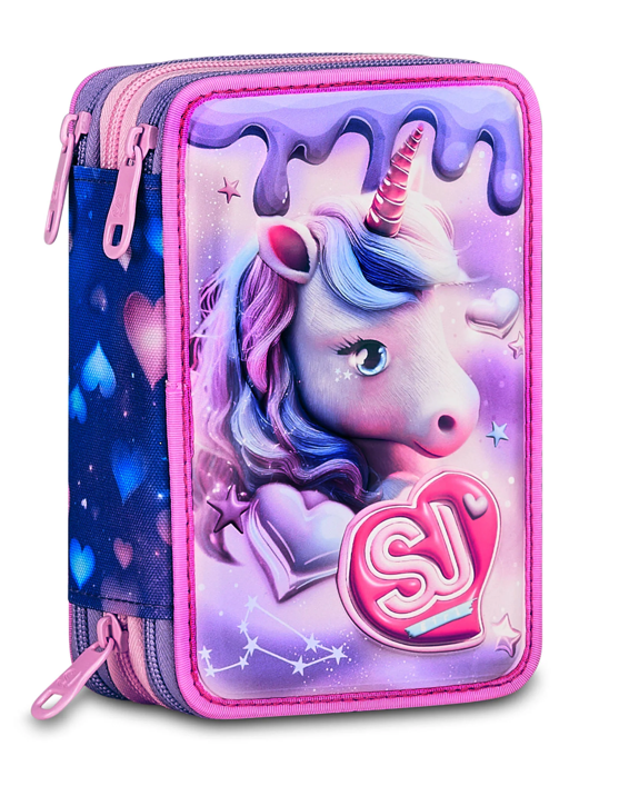 ASTUCCIO 3 ZIP 3D PIXIE UNICORN SJ