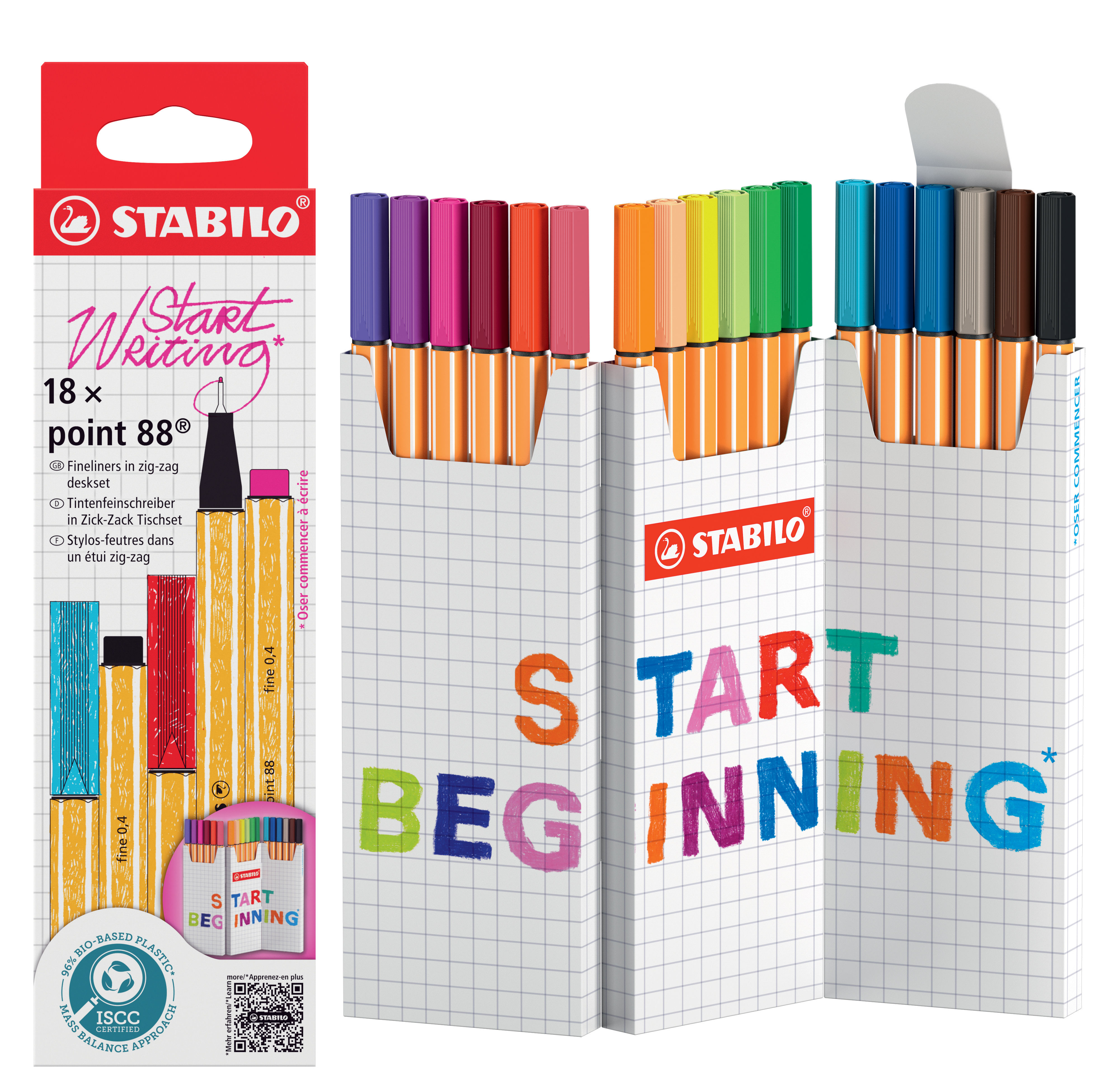 STABILO POINT 88 DESKSET 18 COLORI