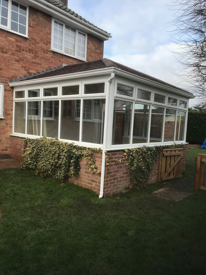 Conservatory installation in Middlesbrough, designed with energy-efficient glazing and a modern roof system to create a comfortable living space year-round. Installed by Alliance Home Improvements.