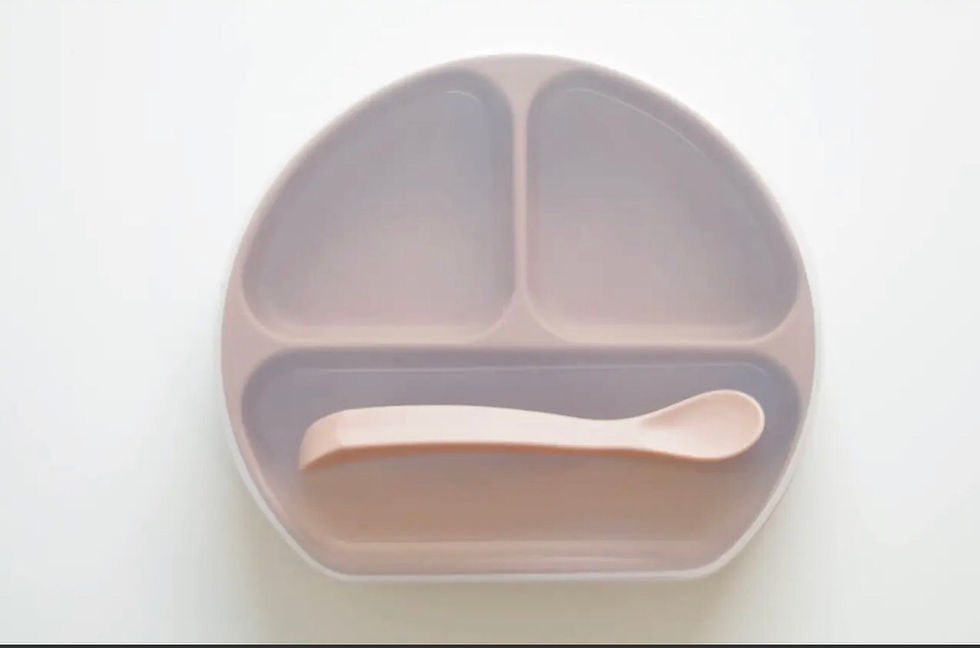 Thumbnail: Silicone Suction Plate with Lid and Spoon 