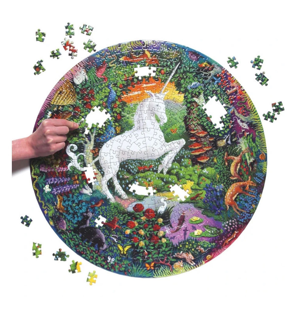 Thumbnail: Unicorn Garden - 500 Piece Round Puzzle! 