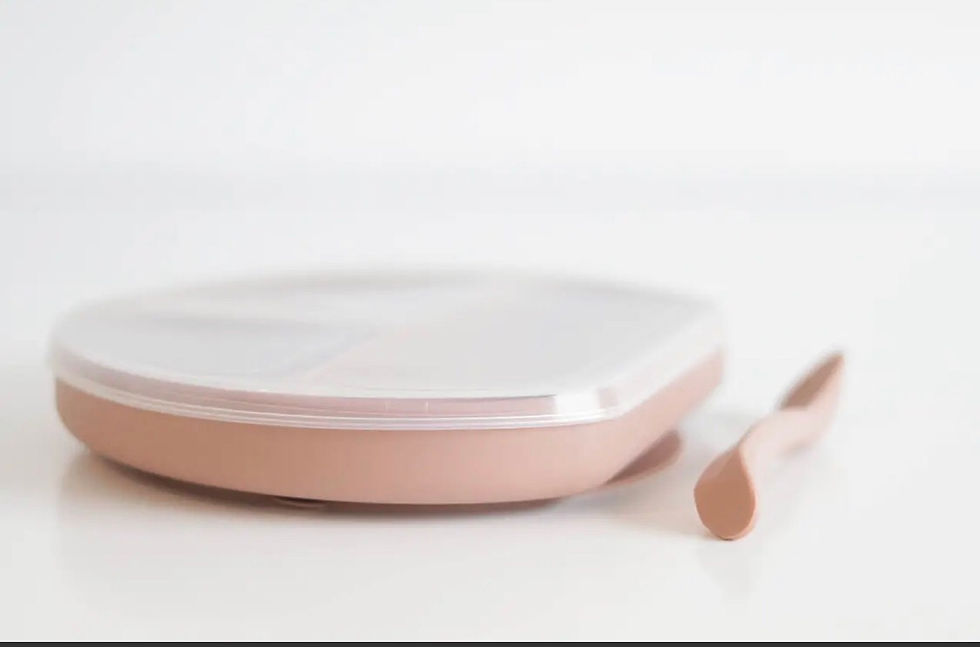 Thumbnail: Silicone Suction Plate with Lid and Spoon 